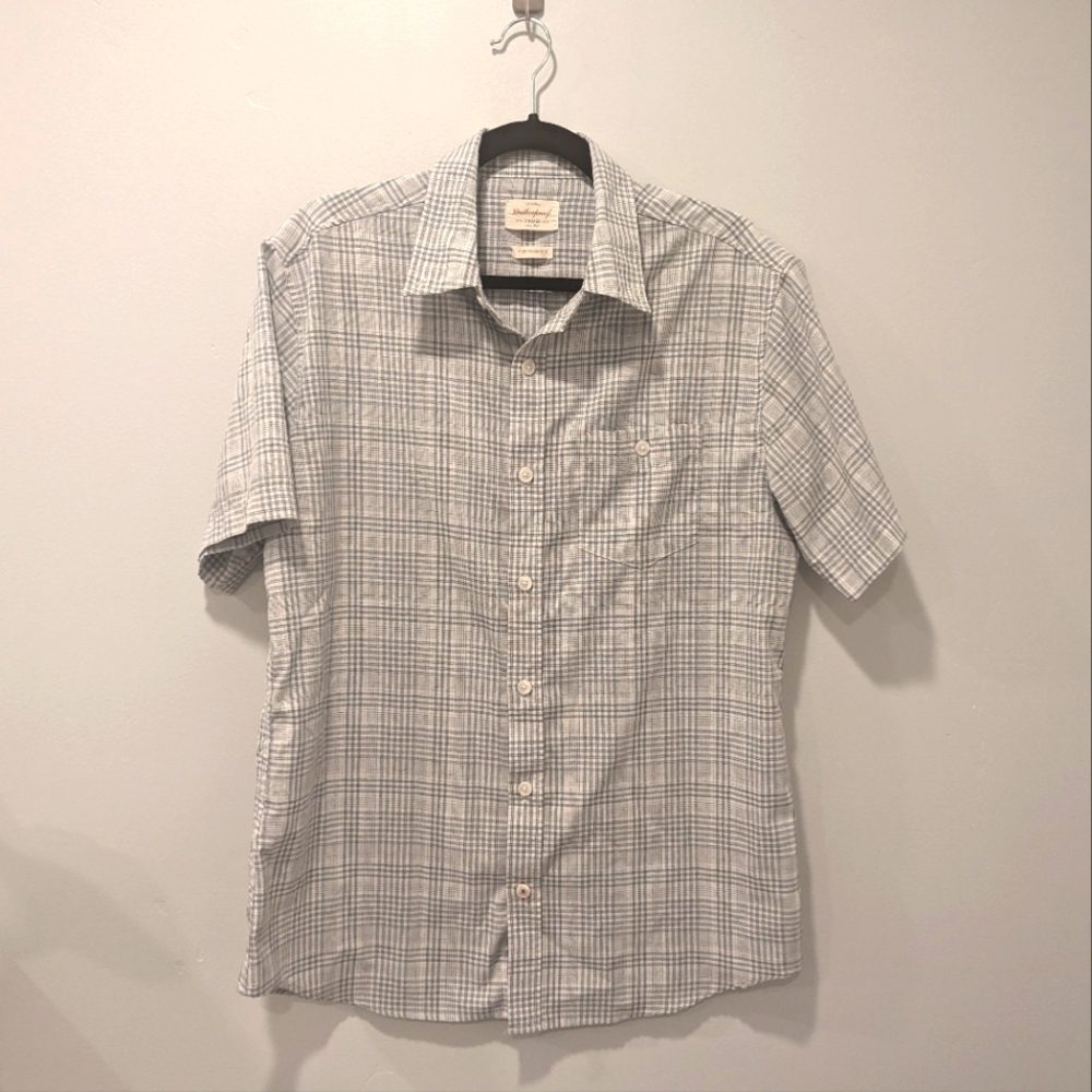 Weatherproof Vintage Wrinkle-Resistant Shirt-Sleeve Button-Down Shirt